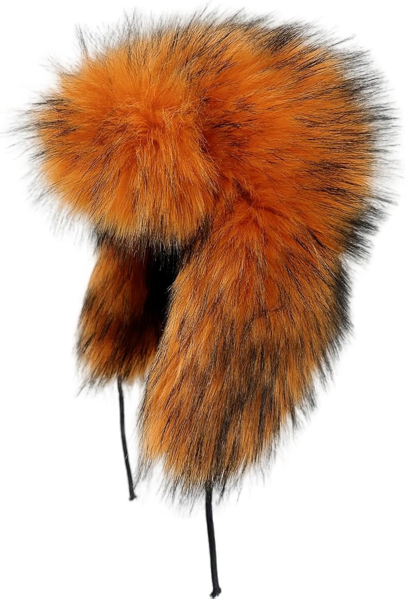 YFJNV Y2K Faux Fur Russian Hat, Soft, Warm Winter Trapper Hat with Earmuffs for Men and Women - Image 1